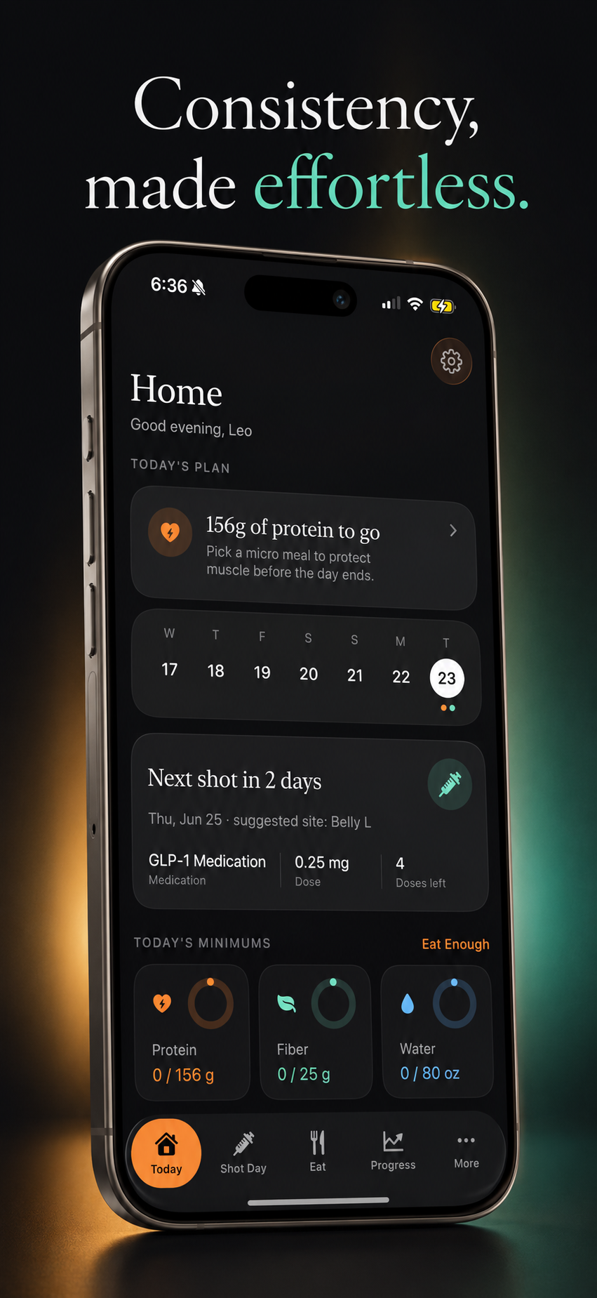 GLP Daily Home screen