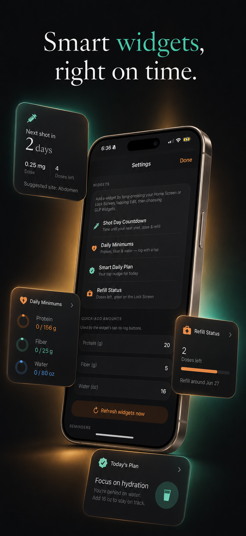 Widgets — Smart widgets, right on time