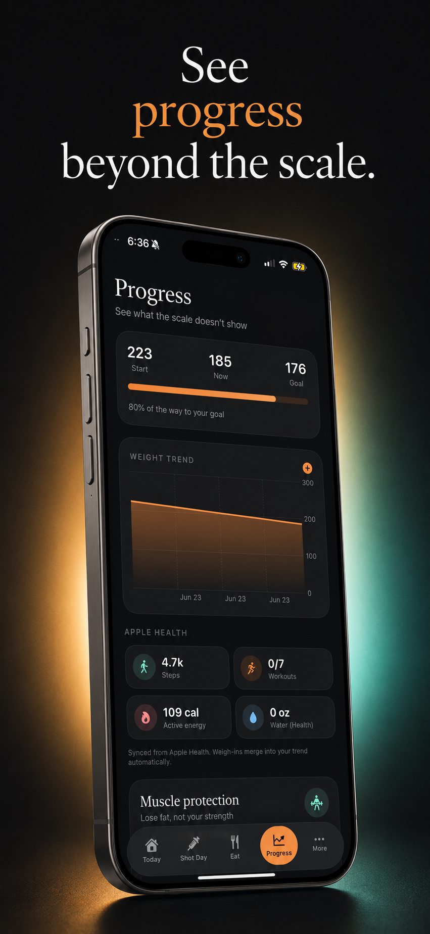 GLP Daily Progress screen