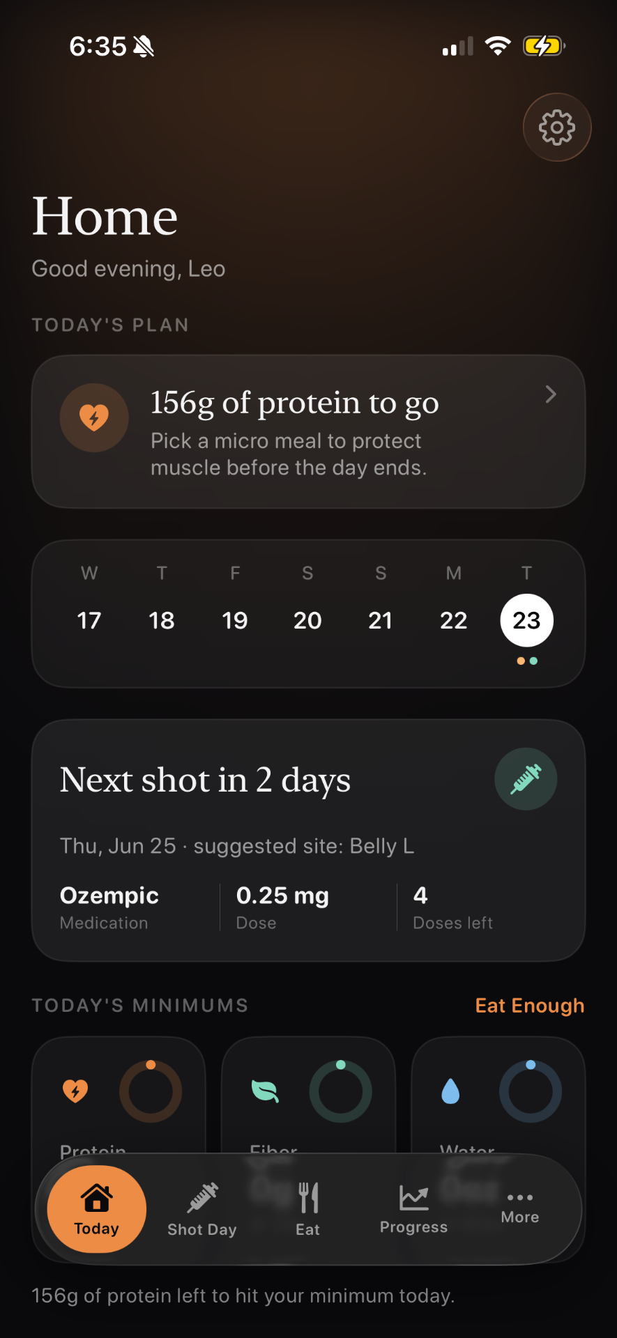 GLP Daily Home screen